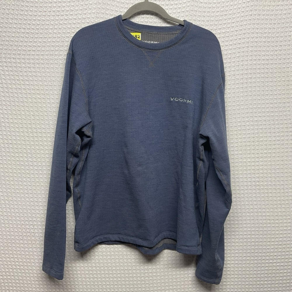 Voormi Shirt Men Large Wool Blend LS Baselayer Crewneck Hiking Outdoors Trail